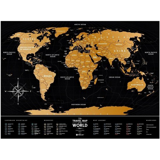 World Scratch Travel Map - Big